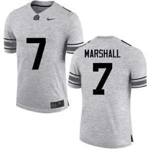 Men's Ohio State Buckeyes #7 Jalin Marshall Gray Nike NCAA College Football Jersey Outlet BXM1244BC